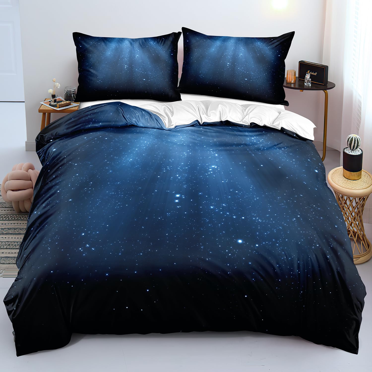 Housse de couette galaxie pour chambre d'enfant sur le thème de l'espace
