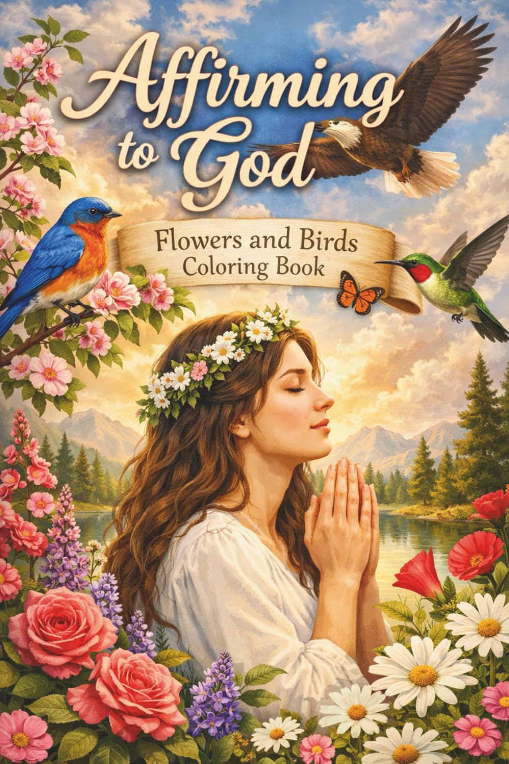 Affirming to God: Flowers and Birds Coloring Book