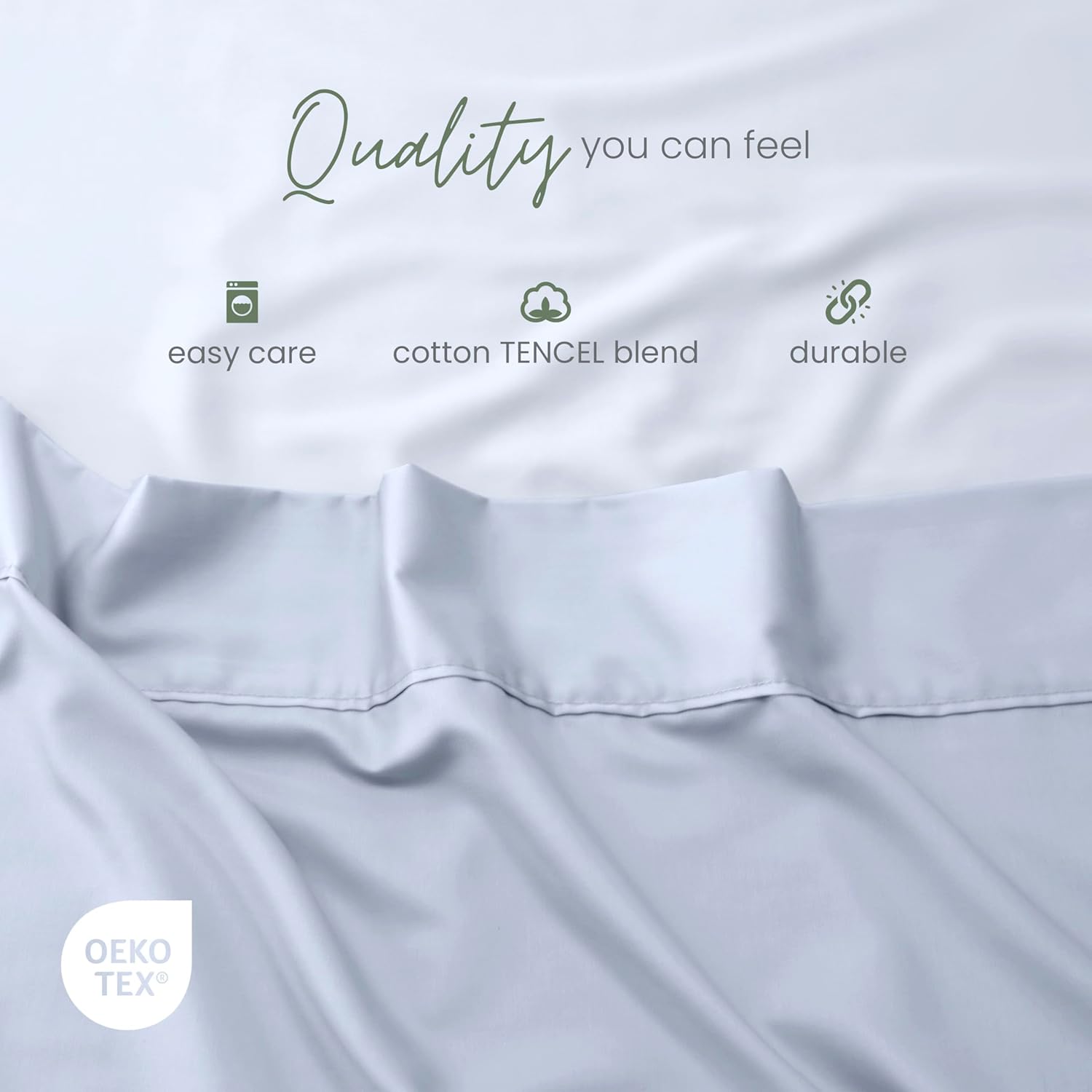 Martex Restore Bed Sheet Set – Soft, Cooling, Moisture-Wicking, Breathable and Gentle on Skin – Durable Fabric Designed for Everyday Comfort and Better Sleep – Queen Size Bedding – Blue