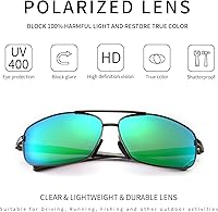 Vista 2 de SUNGAIT lentes de sol polarizados rectangulares livianos con protección 100% contra rayos UV