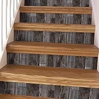 Vista 145 de Yun-aeon Natural Wood-Dark Grey Wood Contact Paper Peel and Stick Wallpaper 17.3"x 80"Self Adhesive Removable Vintage Faux Wood Wall Paper Plank