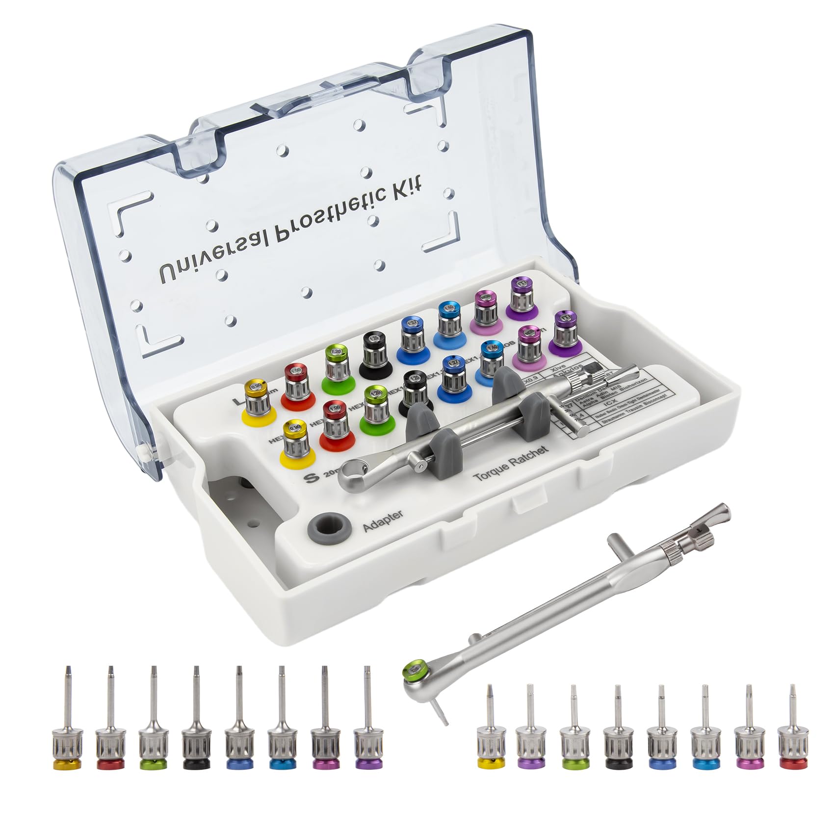 Ceelpeopar Universal Implant Driver Kit, Autoclavable Dental