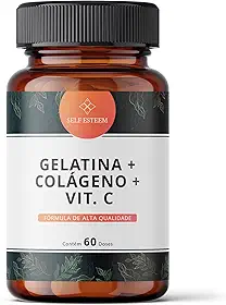 Gelatina 500mg + Colágeno 500mg + Vitamina C 100mg 60 Doses