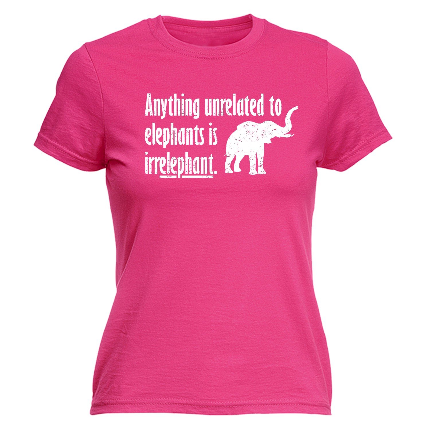 123t Women's Anything Unrelated to Elephants is Irrelephant - Fitted T-Shirt