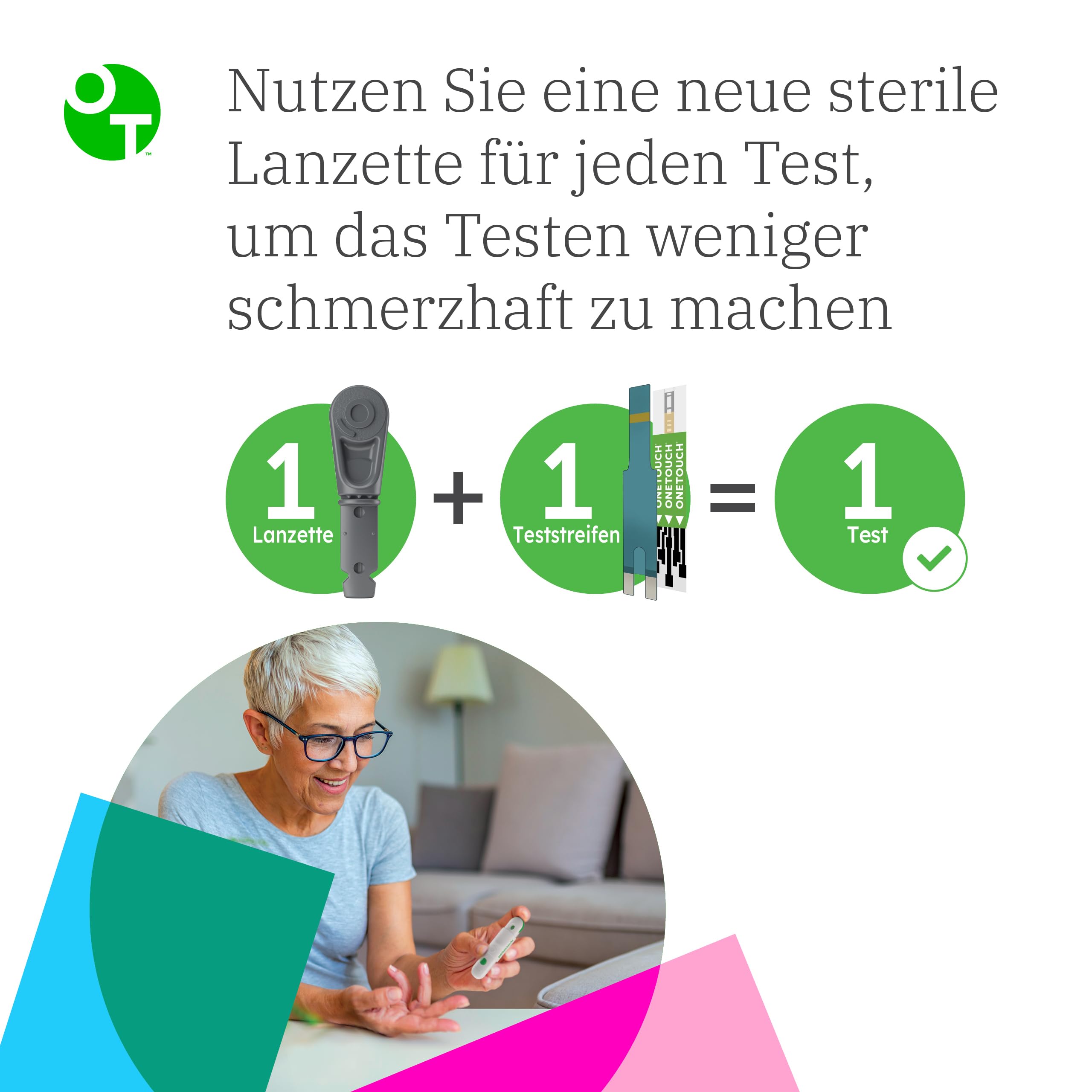 OneTouch Select Plus Kombi-Pack L für Blutzuckermessung |Teststreifen & Lanzetten für Diabetes (Zucker-Krankheit)| 90 Tests | 3 Packungen Teststreifen, je 30 Stück I 3 Packungen Lanzetten, je 30 Stück