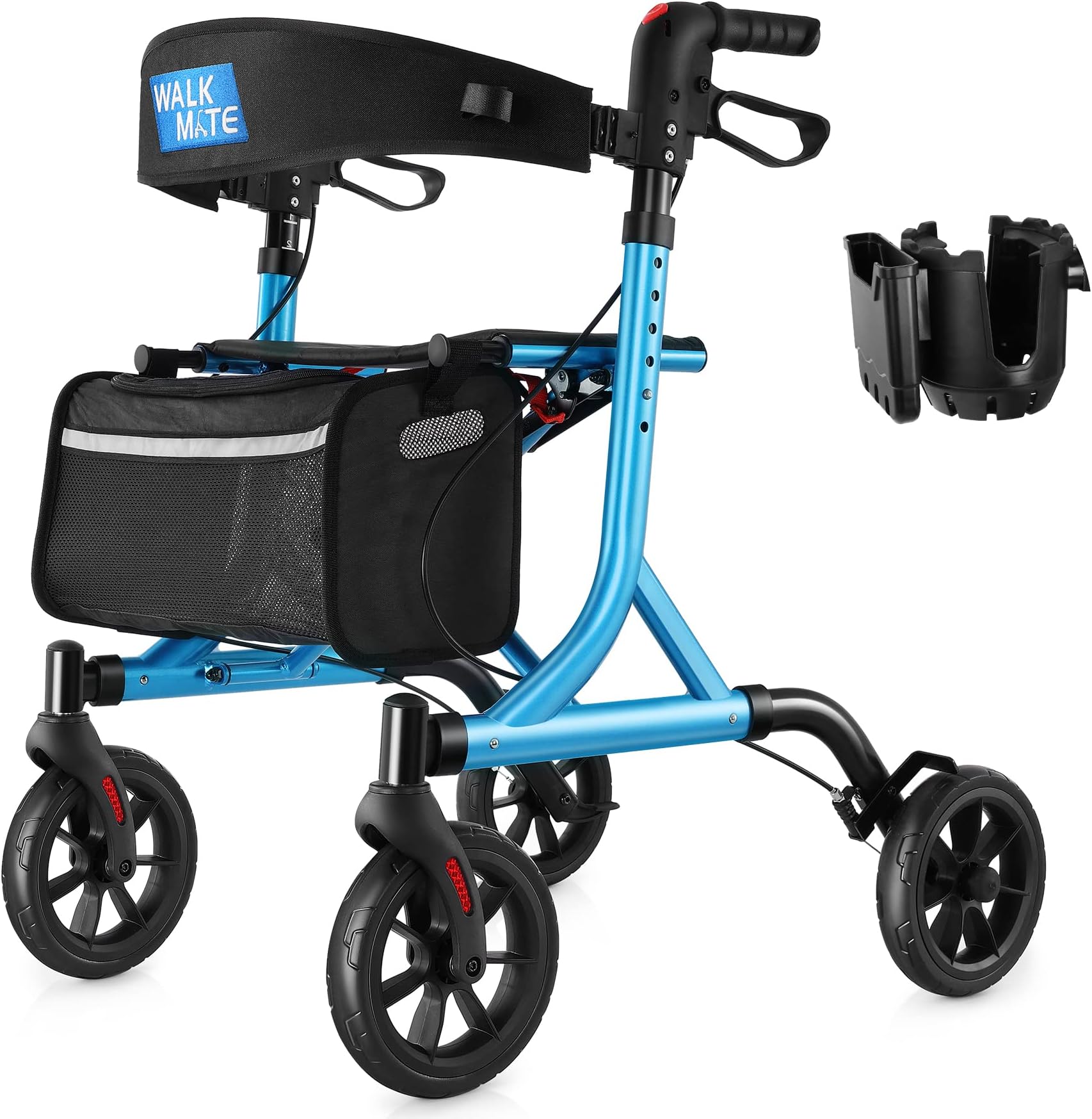 Medline Heavy Duty Rollator Walker with Seat, Bariatric