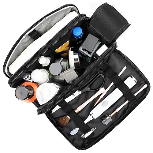 Miniatura 2 de Neceser de cuero para hombres organizador de viaje bolsa de afeitar impermeable para accesorios de artículos de tocador amarillo brillante