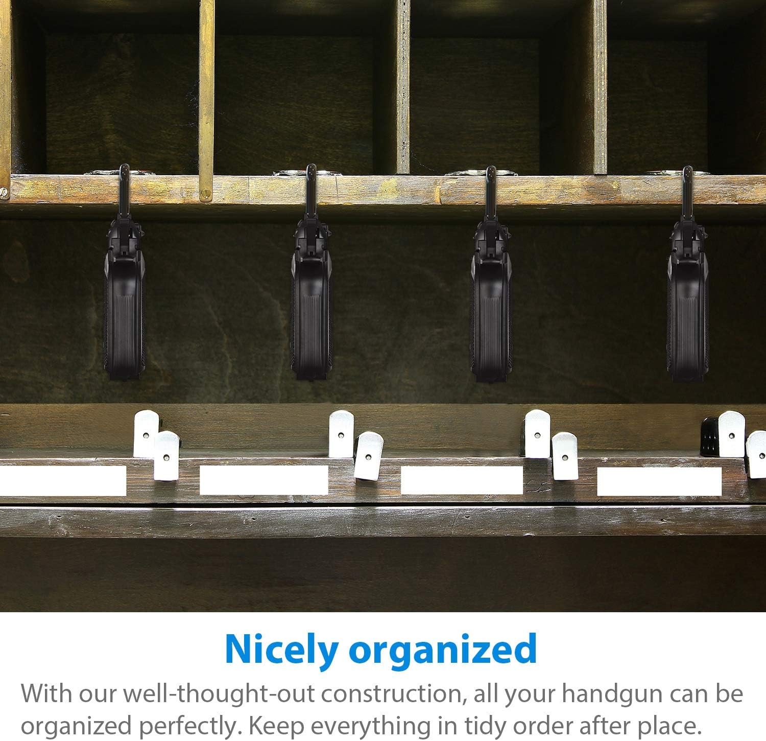 Handgun Hanger, Solid Steel Pistol Holder, Indoor Handgun Storage Rack,12 Pack: Sports & Outdoors