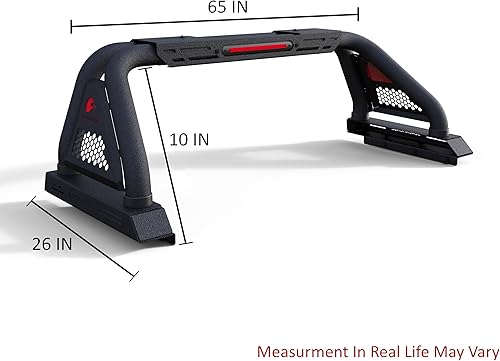 Miniatura 9 de Black Horse Off Road Classic Pro - Barra antivuelco modular texturizada negra compatible con Nissan Frontier RB07MT 2005-2021