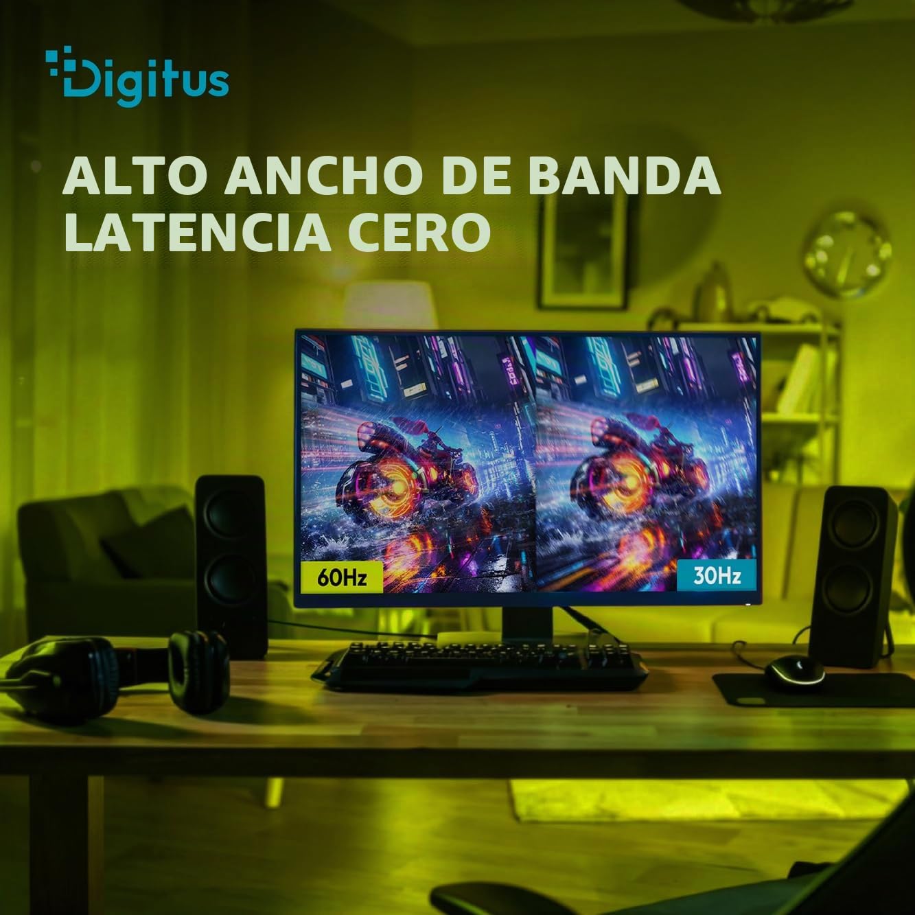 DIGITUS Cable HDMI de fibra óptica – 10 m – UHD 8K 60 Hz 4K 120 Hz | HDMI 2.1 – 48 Gbps – eARC, HDR, HDCP 2.2, CEC – Cable híbrido AOC – Cable HDMI de FO – Negro