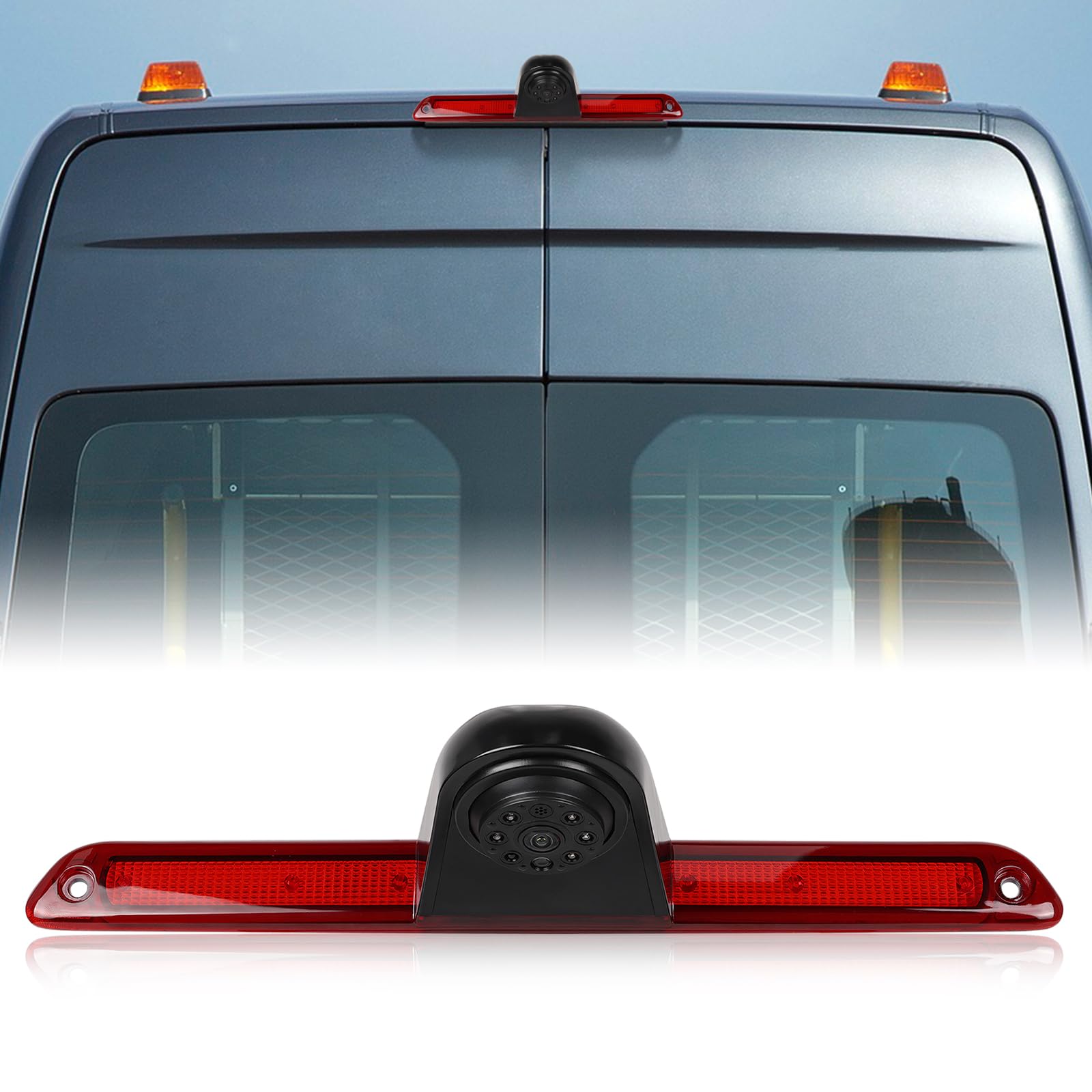 SIXWIN Cámara Trasera para Mercedes Sprinter 2006-2019, 720P, IP67, Ángulo 140°, Fácil Instalación, Kit Completo de Cables, Cámara de Marcha Atrás