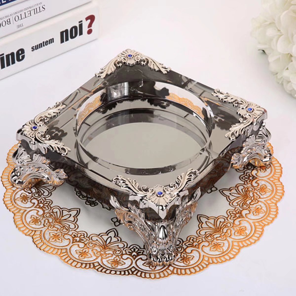 Amazon.co.jp: 灰皿 はいざら 灰皿スタンド 灰皿 おしゃれ クリスタル