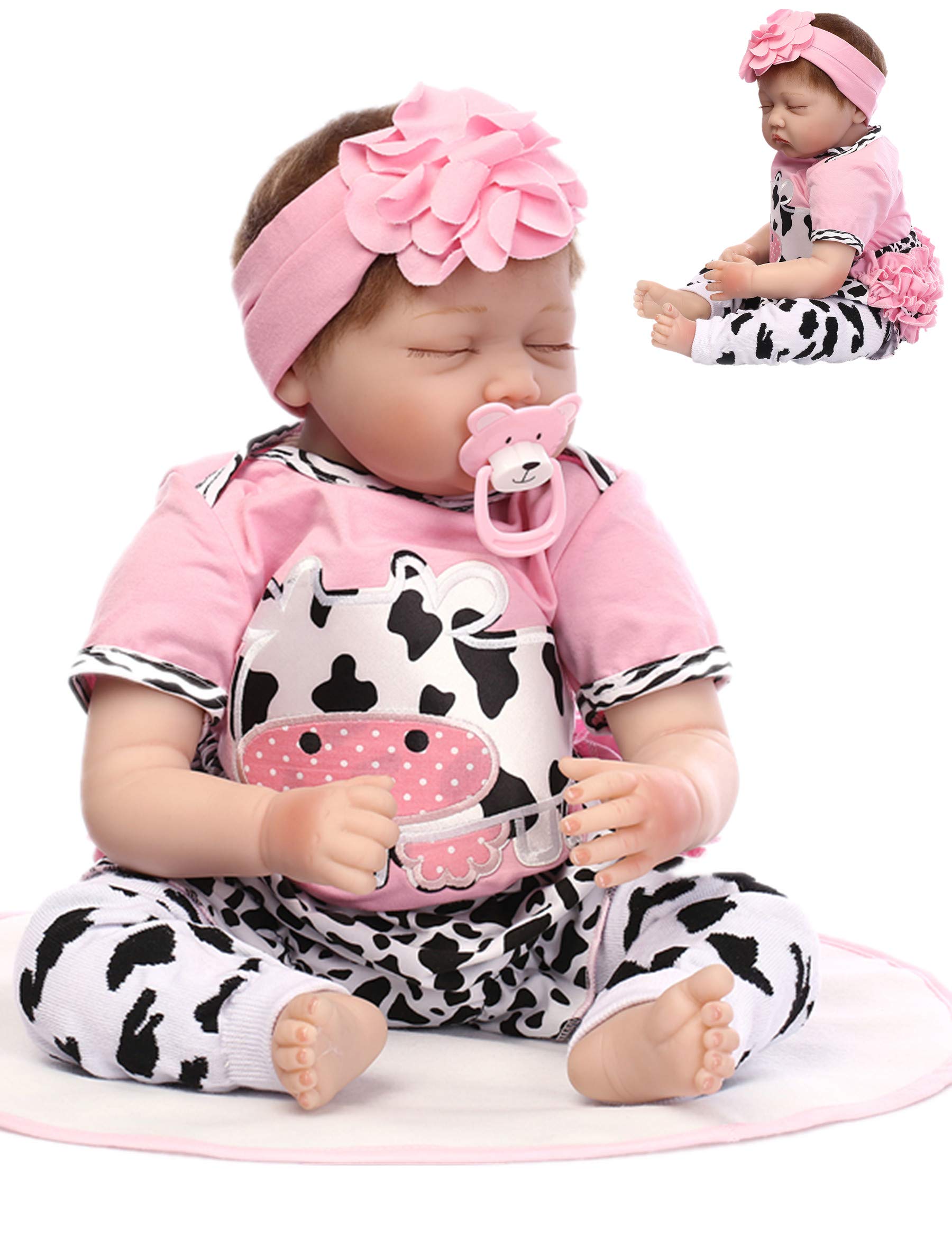 Amazon | リアルなリボーンドール 女の子の寝る赤ちゃん人形 22インチ