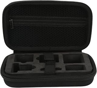 Bolsa de armazenamento de nylon portátil, estojo de transporte de proteção de revestimento de absorção de choque, com grade interna, para câmera ACTION 2 preto