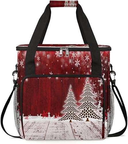 Cafetera de árbol de Navidad, bolsa de transporte de copos de nieve de Navidad, bolsa de almacenamiento de transporte compatible con Keurig K-Mini o
