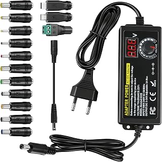 Universal Netzteil 72W 3V-24V Einstellbares Netzteiladapter mit 14 Tipps