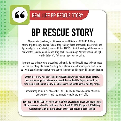 Miniatura 2 de BP Rescue Suplemento de apoyo para la presión arterial, vitaminas y hierbas para ayudar a la circulación y el flujo sanguíneo, suplementos naturales