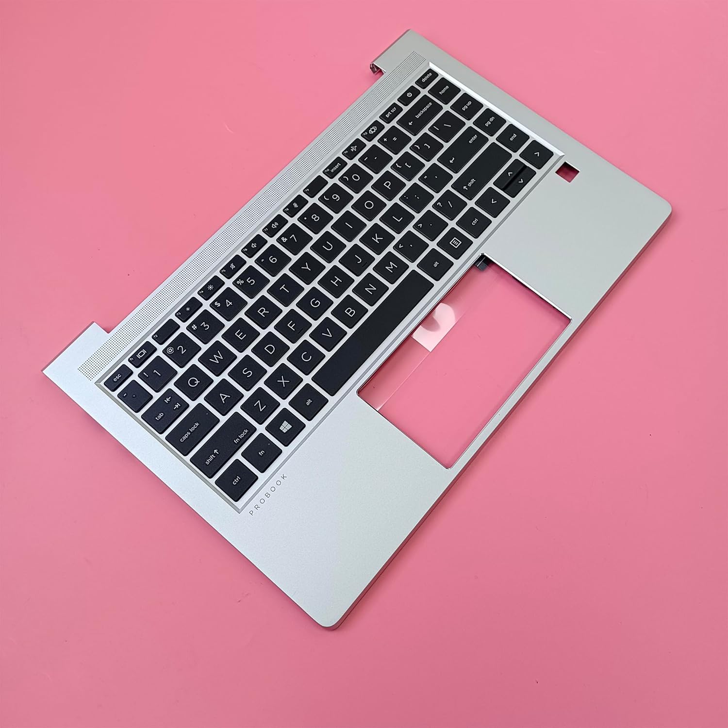 LTPRPTS Replacement Laptop Upper Case Palmrest Non-Backlit Keyboard Assembly Part for HP Probook 440 G8 445 G8 M23770-001 Silver