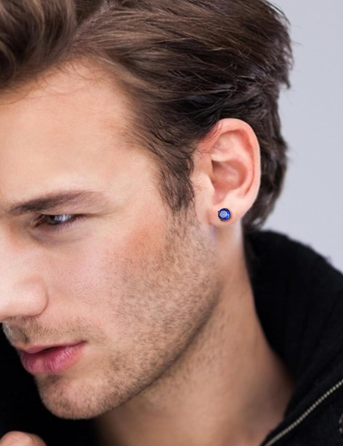 FIBO STEEL 6 Pairs Titanium Screw Back Earrings for Men Women Surgical Stainless Steel Stud Earrings Hypoallergenic Multicolor Double Side Earrings Piercing Sleeper Studs Jewelry 6mm - Image 8