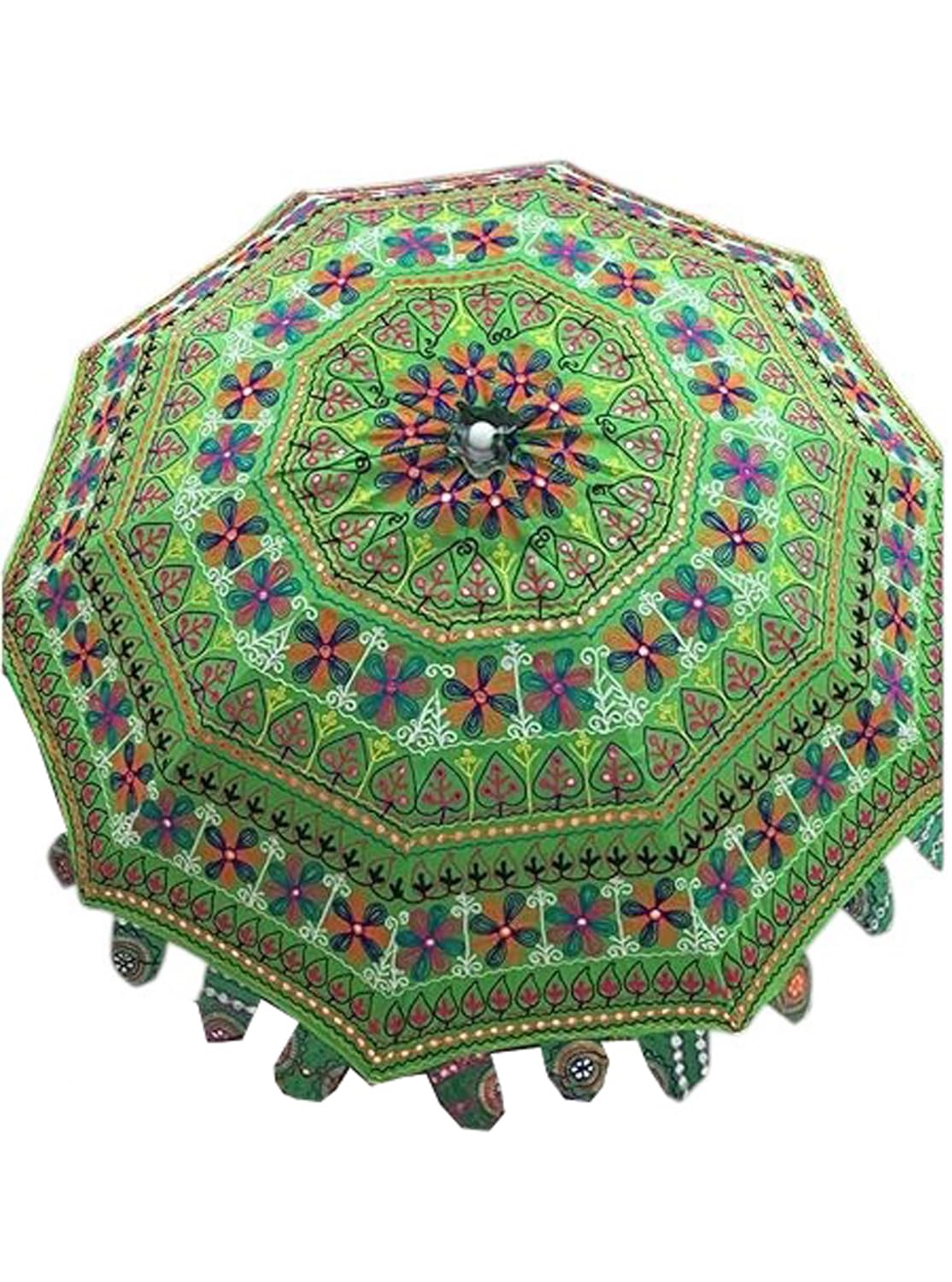 Arprani beach parasols-garden parasol umbrella for sun-Decorative Indian Cotton handmade bridal umbrellas- Handcrafted Embroidered
