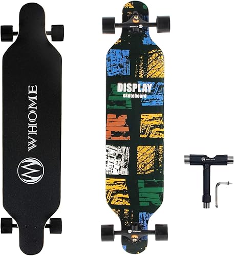 Longboard - Tablas de 41 pulgadas de largo para adultos, adolescentes, niñas, niños, principiantes, profesionales híbridos de estilo libre, tallado