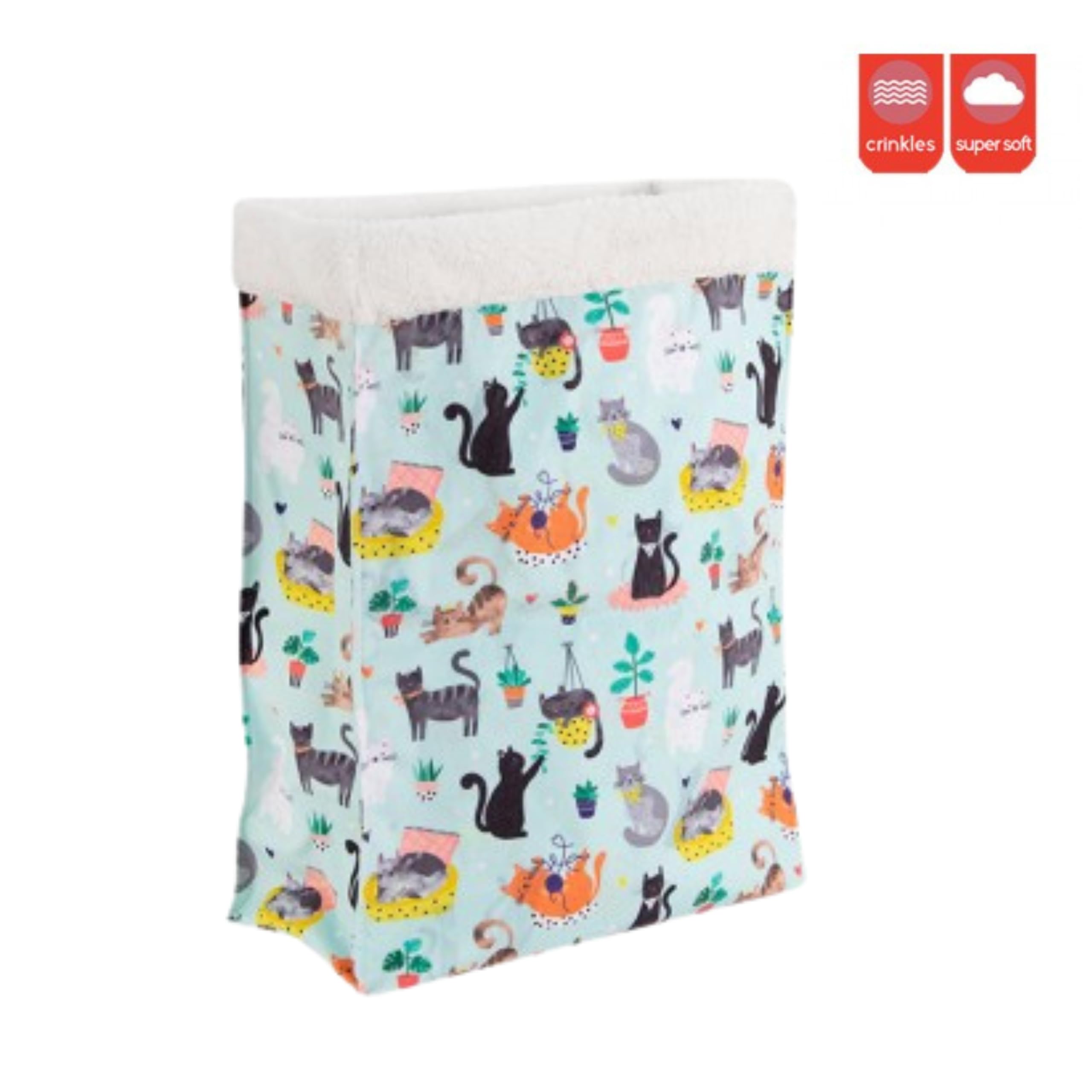 Interactive Crinkle Cat Bag Toy: Lightweight, Portable, and Stimulating Fun for Cats and Kittens, Multicoloured - Image 2
