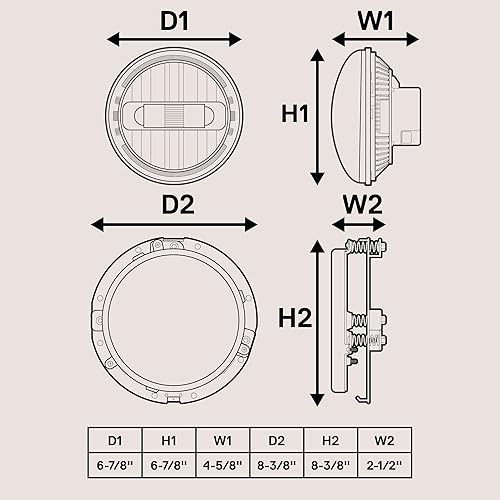 Miniatura 8 de TRUE MODS - Faro delantero LED de 7 pulgadas para Harley Davidson + soporte de montaje aprobado por DOT acabado cromado HALO DRL adaptadores H4 para