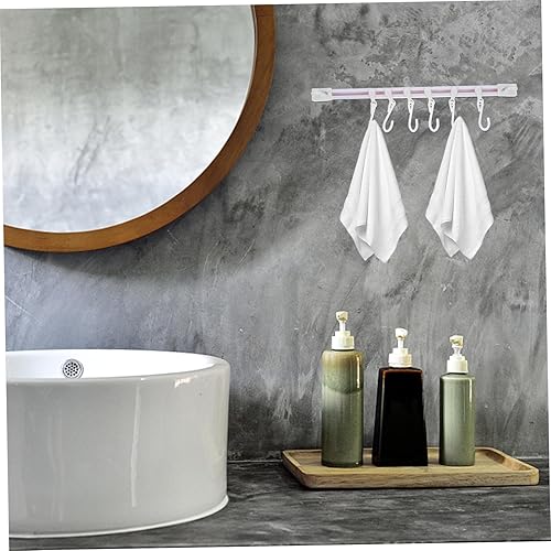 Miniatura 4 de Juego de 2 ganchos de gabinete para colgar en la pared, para colgar en la pared, barra, toalla, gancho de pared, gancho deslizante para llaves,