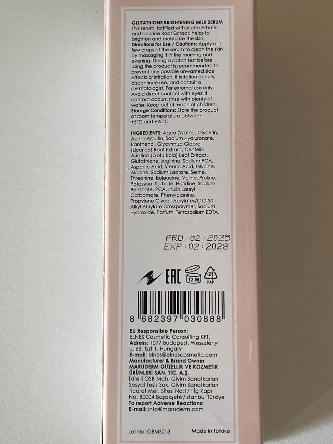 maru.derm Maruderm Glutathione Brightening Milk Serum — Lightweight Moisturizer-Serum with Alpha Arbutin & Licorice — Radiant, Even-Looking Skin, 1.0 Fl. Oz. (30 mL)