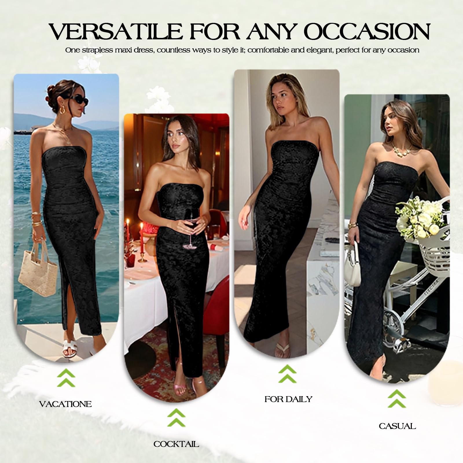 Vestito Maxi Lungo Donna Sexy Senza Maniche Vestiti Lunghi Aderente Bodycon Abito da Cocktail Spacco Tubo Top Club Abiti da Festa