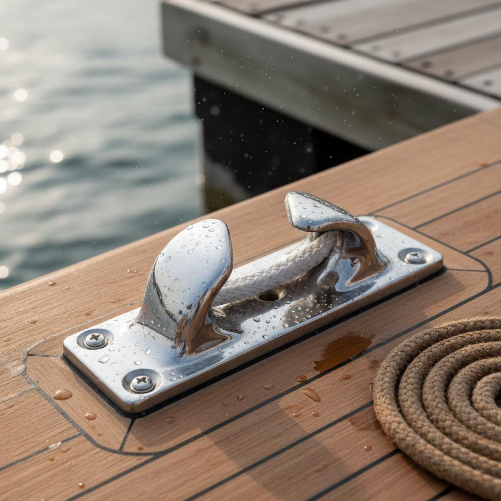 Guida Cavo Marino Parabordo Passacavo Ormeggio Fermacorda Barca in Acciaio Inox 316 Lucidato Riduce Usura E Adatto per Ormeggio in Banchina Marina Attracco, Destro