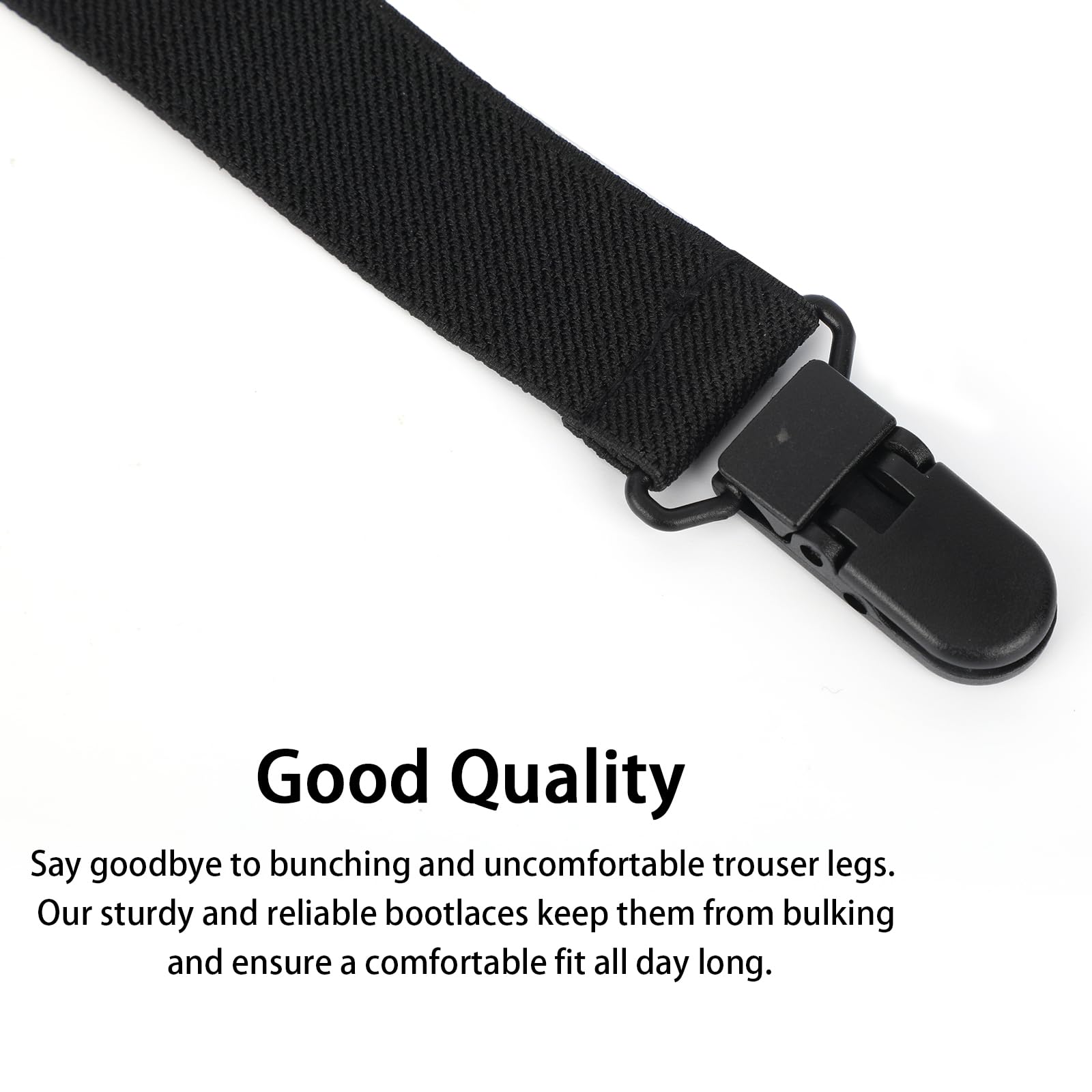 Regolabili Cinghie Stivali Cowboy, Elastiche Bande Stivali in Nastro Antiscivolo Clip per Pantaloni Equitazione per Uomini & Donne Morsetti di Protezione Pantaloni (Nero)