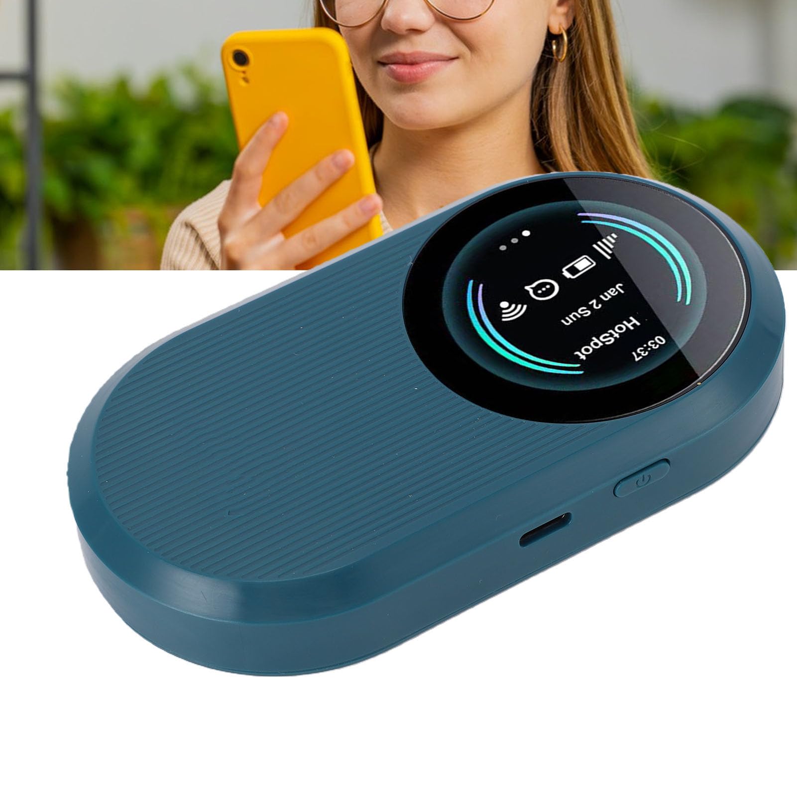 GOWENIC Router Mobile 4G WiFi6, Hotspot Tascabile Ad Alta velocità da 300 Mbps con Slot per Scheda SIM per 10 Dispositivi (Versione UE (1.3.5.7.8.20.38.40.41, WCDMA: 1.5.8))