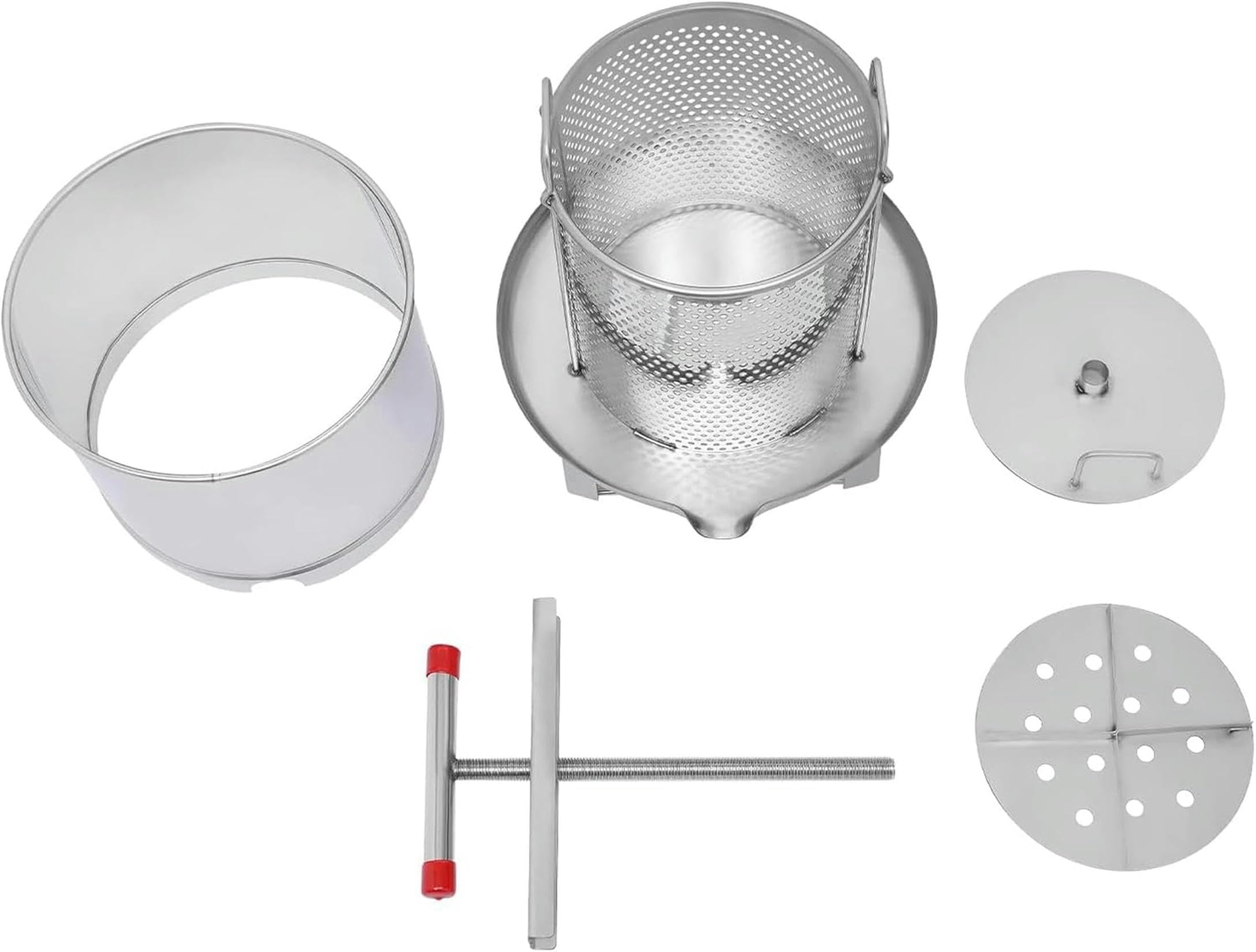 Extractor de miel de 12 l, prensador de cera de abejas, extractor de miel manual para el hogar, máquina de apicultura, extractor de jugo de uva y fruta, equipo para hacer vino para granjas domésticas