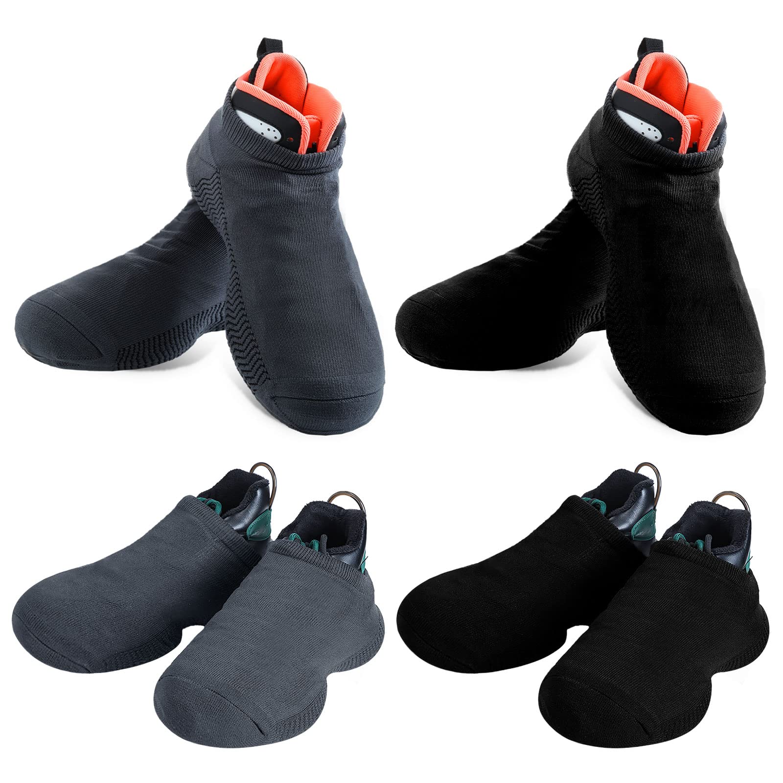 SATINIOR 4 Pairs Dance Shoe Socks