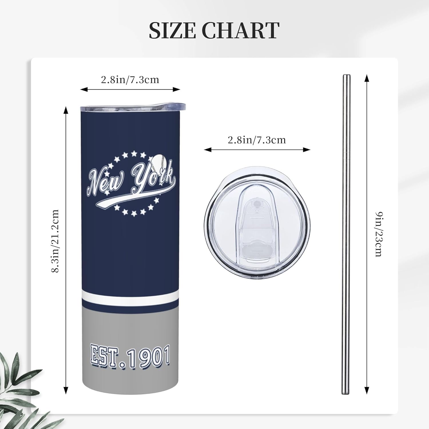 Tumbler 20oz Straight Skinny Car Cups With Insulated Cup Sleeve Portable Handle, Sports Travel Coffee Mug, Stainless Steel, Insulated,Classic Collection Gifts for Fans - Image 2