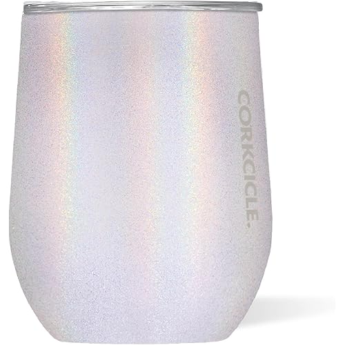 Corkcicle Stemless Insulated Wine Glass Tumbler, Unicorn Magic, 12 oz – Stainless Steel Stemless Wine Glass Keeps Beverages Cold for 6 Hours, Hot for 3 Hours – Non-Slip, Easy-Grip Insulated Cup