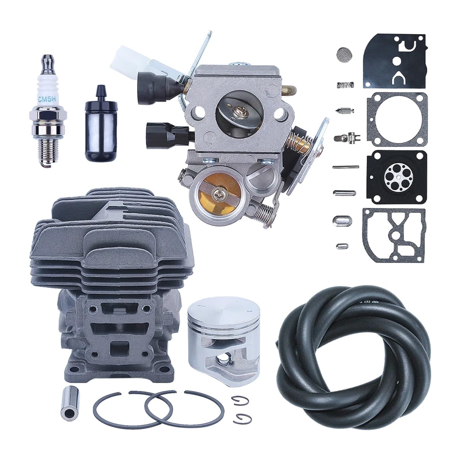 Kit cylindre piston 40 mm avec carburateur pour tronçonneuse MS201 remplace 11450201200