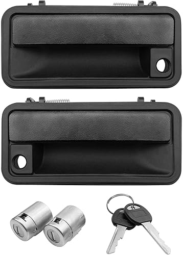 OCHIKI Manija exterior de puerta delantera con cilindro de bloqueo y llave para Chevrolet Chevy Suburban Tahoe GMC Yukon 1995-2000 Reemplazar