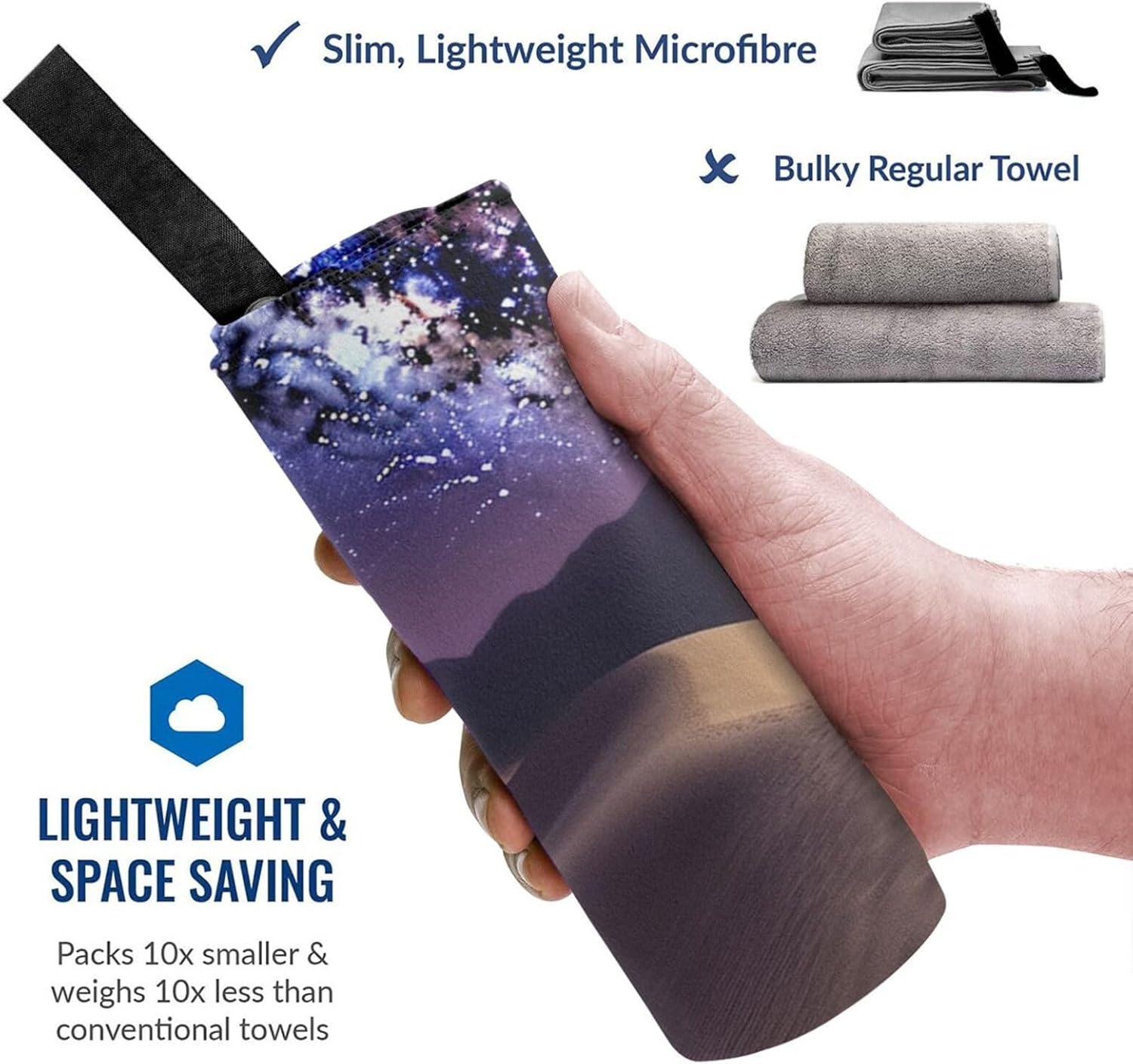 KHiry Microfiber Towel Beach Towels Night in The Desert Quick Dry Towel Soft Lightweight Travel Towels Absorbent Large Easy Pack Travel Things Beach Blanket for Gym Sports Swimming