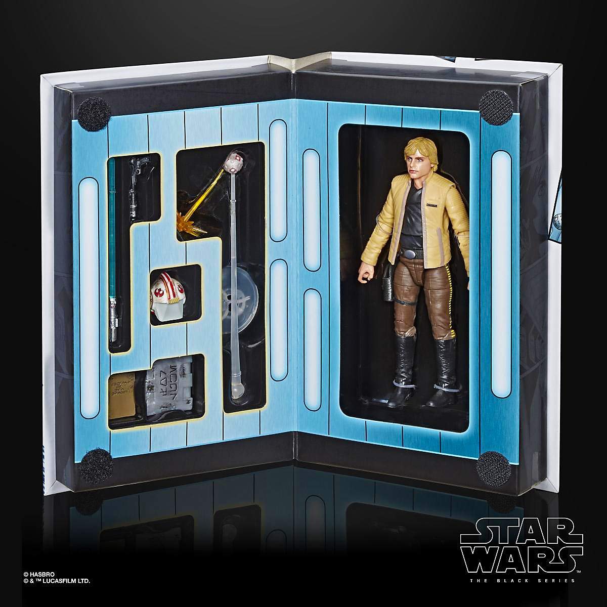 Hasbro- SW 19CM Luke Skywalker Ceremony Figurka 19 cm Star Wars Black Gloval Convention, Multicolor (HSBE5291EU4)