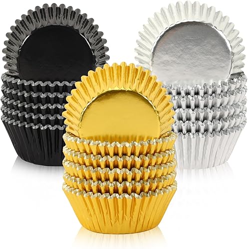 SANNIX 450 forros coloridos estándar para cupcakes, diseño degradado, para hornear, envoltorios de papel para magdalenas, para fiestas de