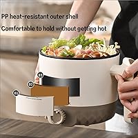 Vista 3 de Personal Ramen Cooker, Electric Pot For Ramen, Personal Ramen Cooker Electric, Portable Multifunctional Electrics Pot With Non-Stick Coating For