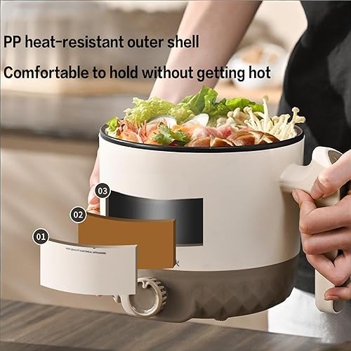 Miniatura 3 de Personal Ramen Cooker, Electric Pot For Ramen, Personal Ramen Cooker Electric, Portable Multifunctional Electrics Pot With Non-Stick Coating For