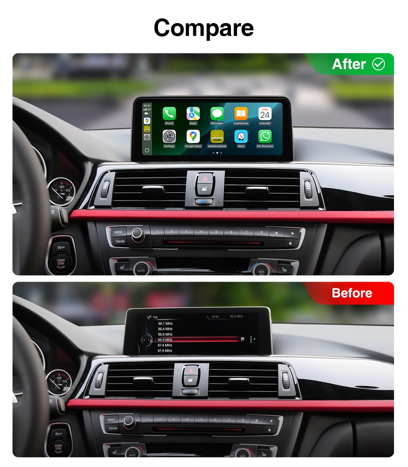 Amazon.co.jp: 10.25インチ CarPlayスクリーン BMW 3シリーズ F30 F31