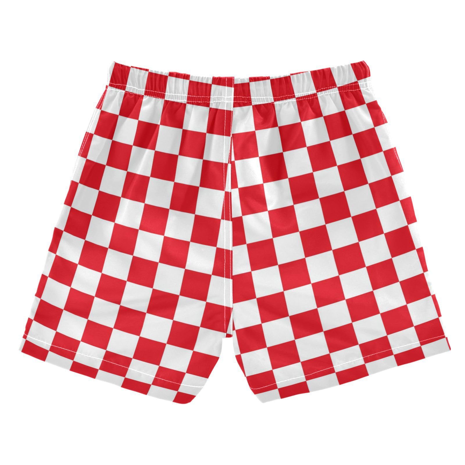 Boys Swim Trunks Black White Buffalo Check Plaid Toddler Swim Shorts Bathing Suit Swimsuit Toddler Boy Swimwear 2T 20205720