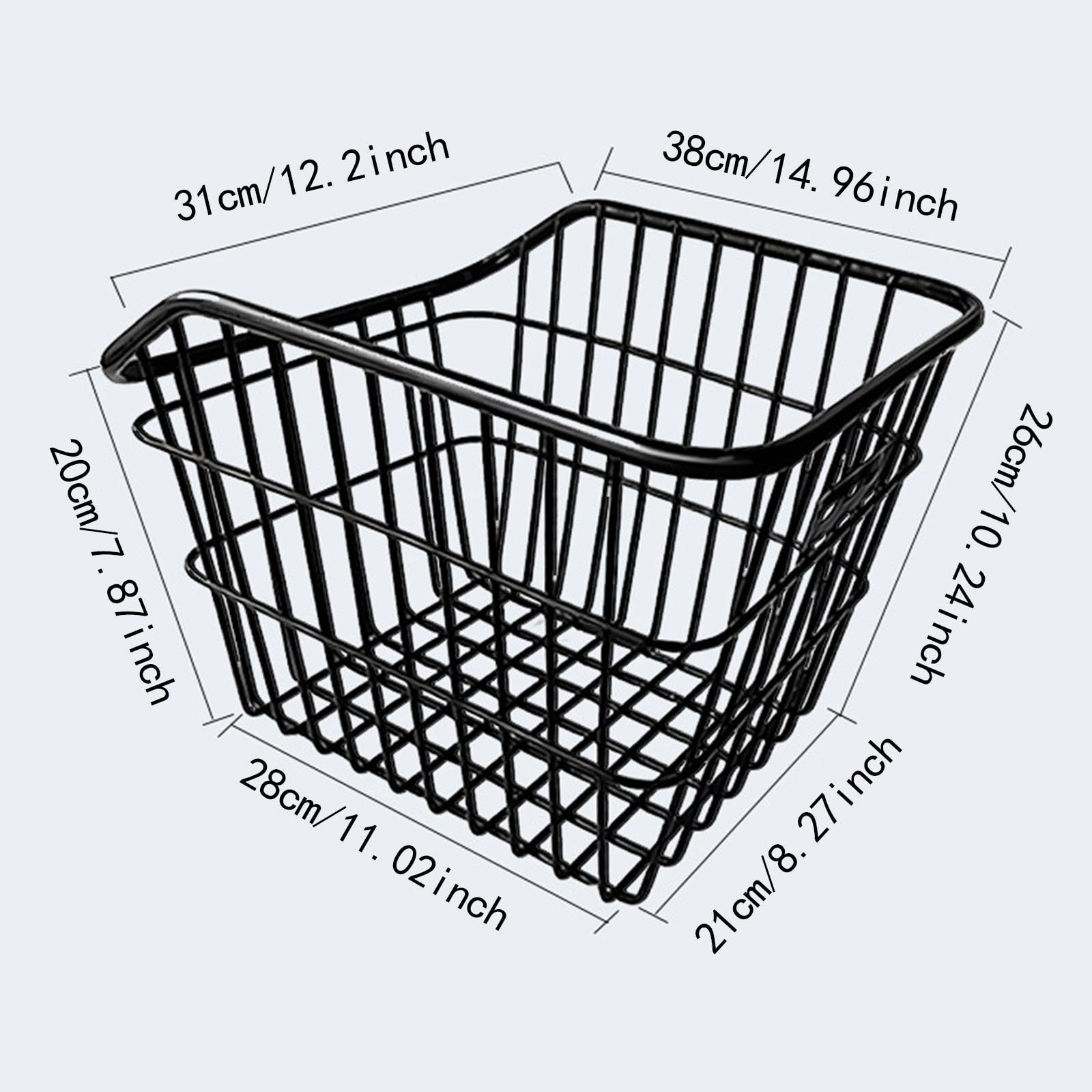 Menolana Back Seat Cargo Carrier Mountain Bike Rear Basket Heavy Duty Convenient Assemble Rear Bike Basket for Pet Transport Sturdy, Without Lid