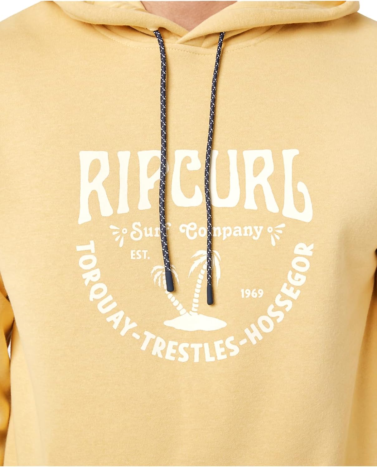 RIP CURL Les Esta Pullover Hoody in Washed Yellow