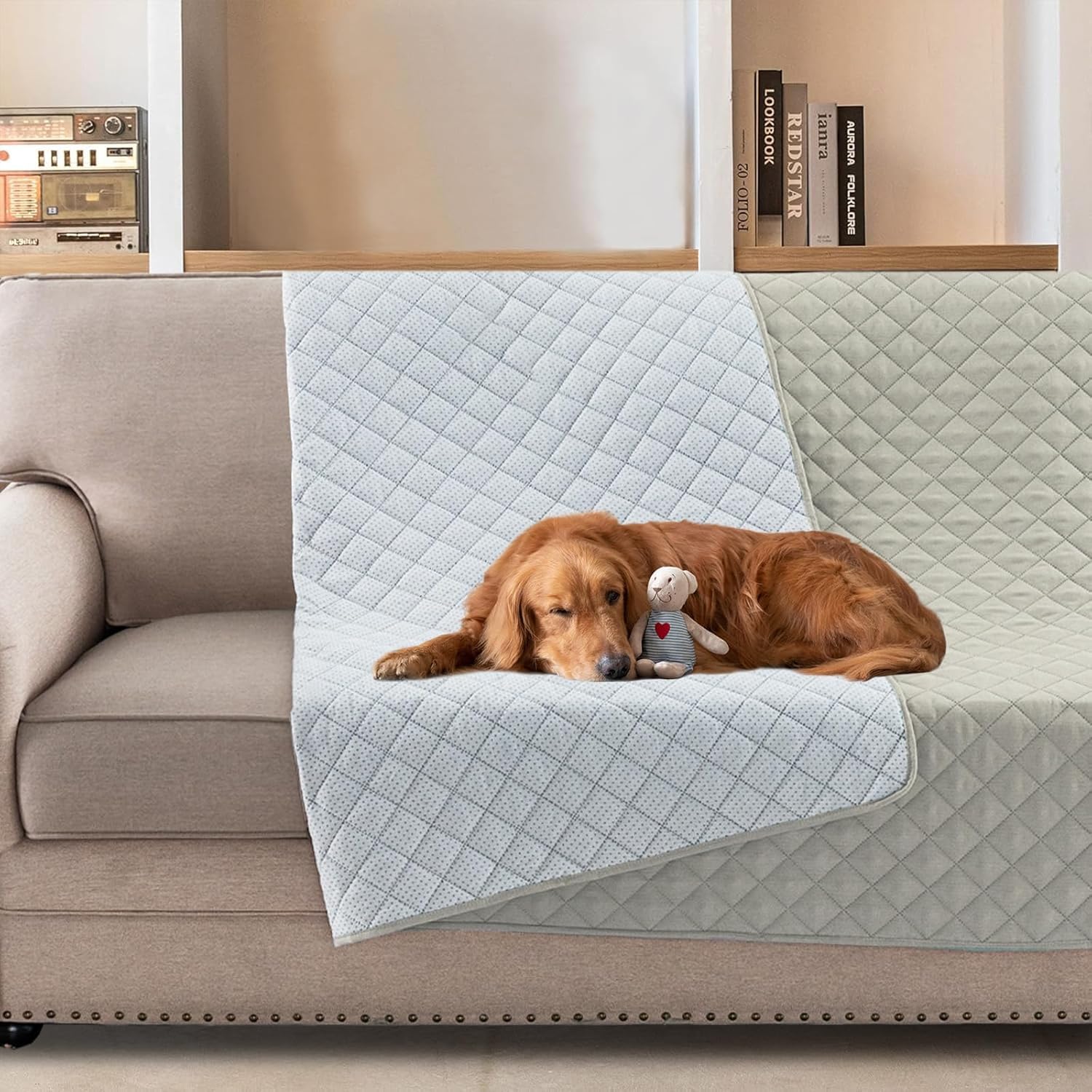 BellaHills Water Repellent Sofa Cover 3 Seater Non-Slip Sofa Seat Covers