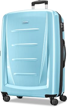 Samsonite Winfield 2 Hardside Expandable Luggage with Spinner Wheels, Ice Blue, Checked-Large 28-Inch